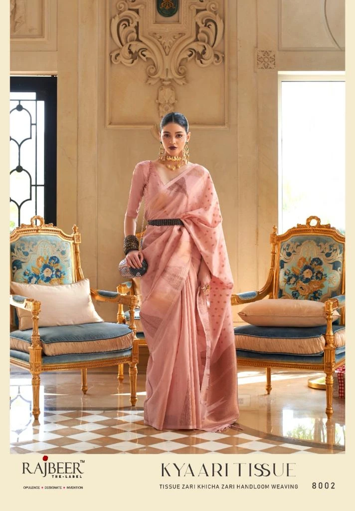 Rajbeer Kyaari Tissue Zari Wholesale Fancy Sarees Catalog — Wholesale Sarees, MPA wholesale from Surat - Gallery Image 6